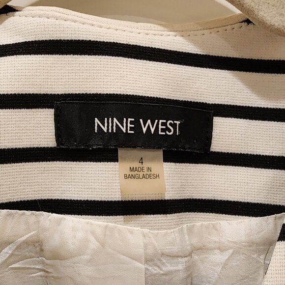 Nine West Striped Short Sleeve Blazer - Picture 4 of 6